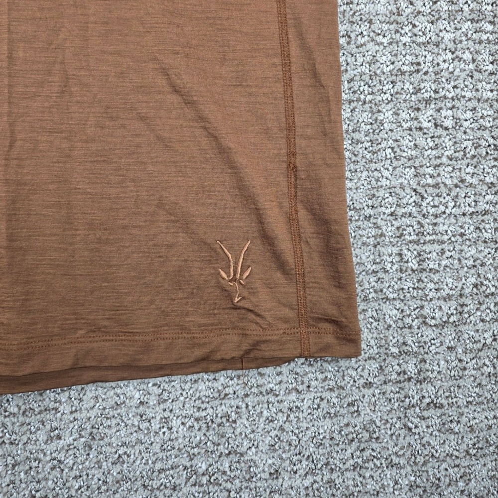 Ibex Men's Brown Short Sleeve 100% Merino Wool T-Shirt Size XXL - Picture 4 of 10